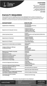 Latest University of Lahore UOL Jobs 2023